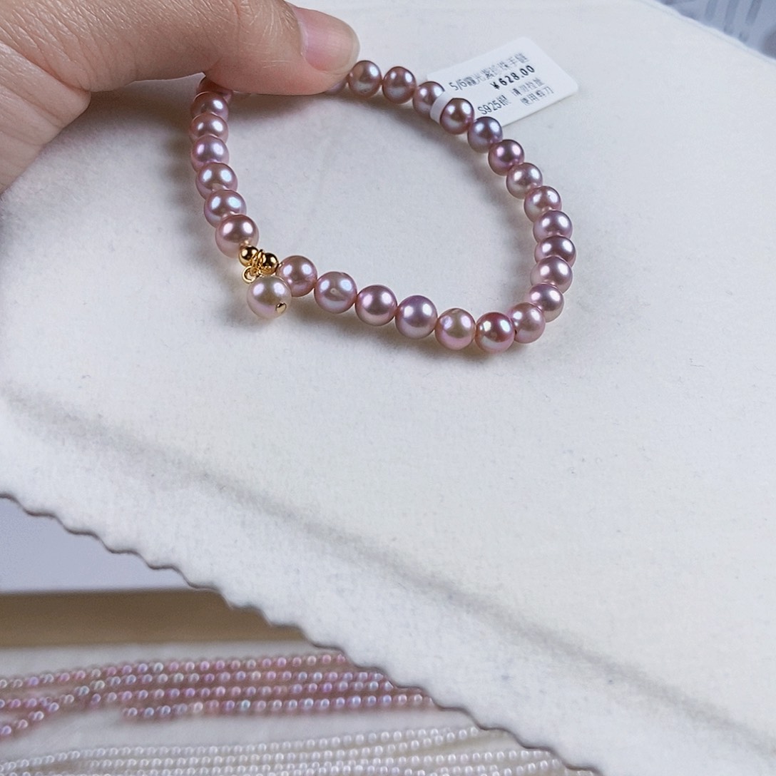 淡水珍珠手绳银S925镶嵌