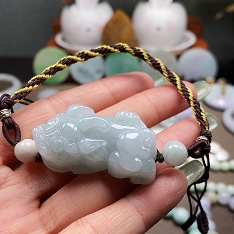翡翠手链未镶嵌貔貅