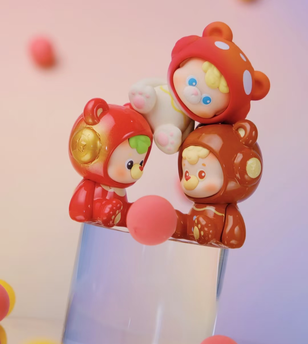 【代拆拆盒拆袋】正版diudiu你的小熊二代萌粒冬日系列手办盲盒