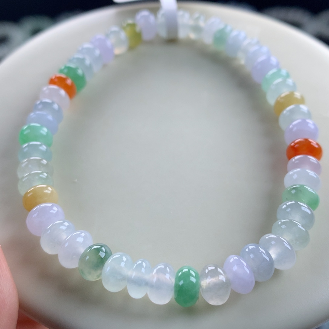 翡翠未镶嵌手链卡6.3