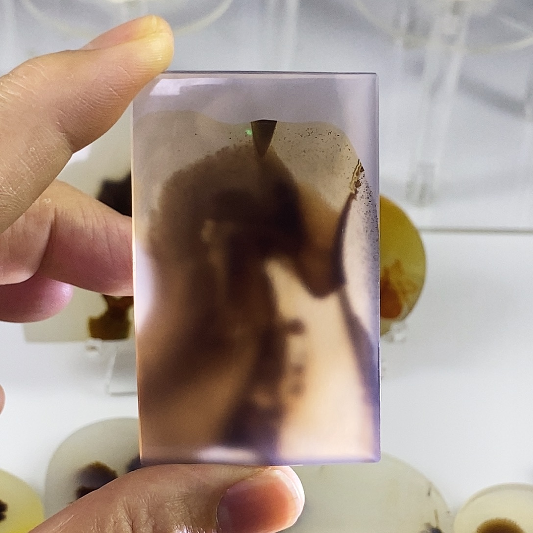 合成碳硅石非金属时尚图纹画面石饰品