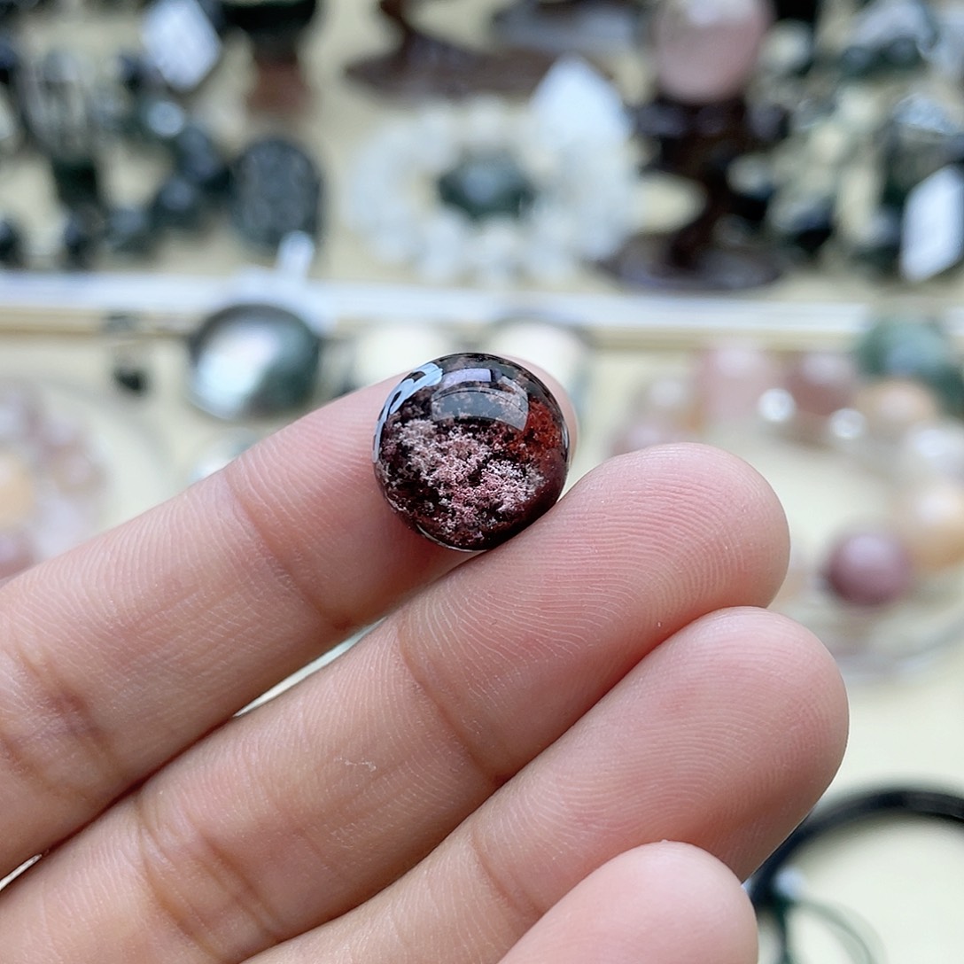 水晶手链未镶嵌九***喵彩幽灵单珠打孔定制不退换