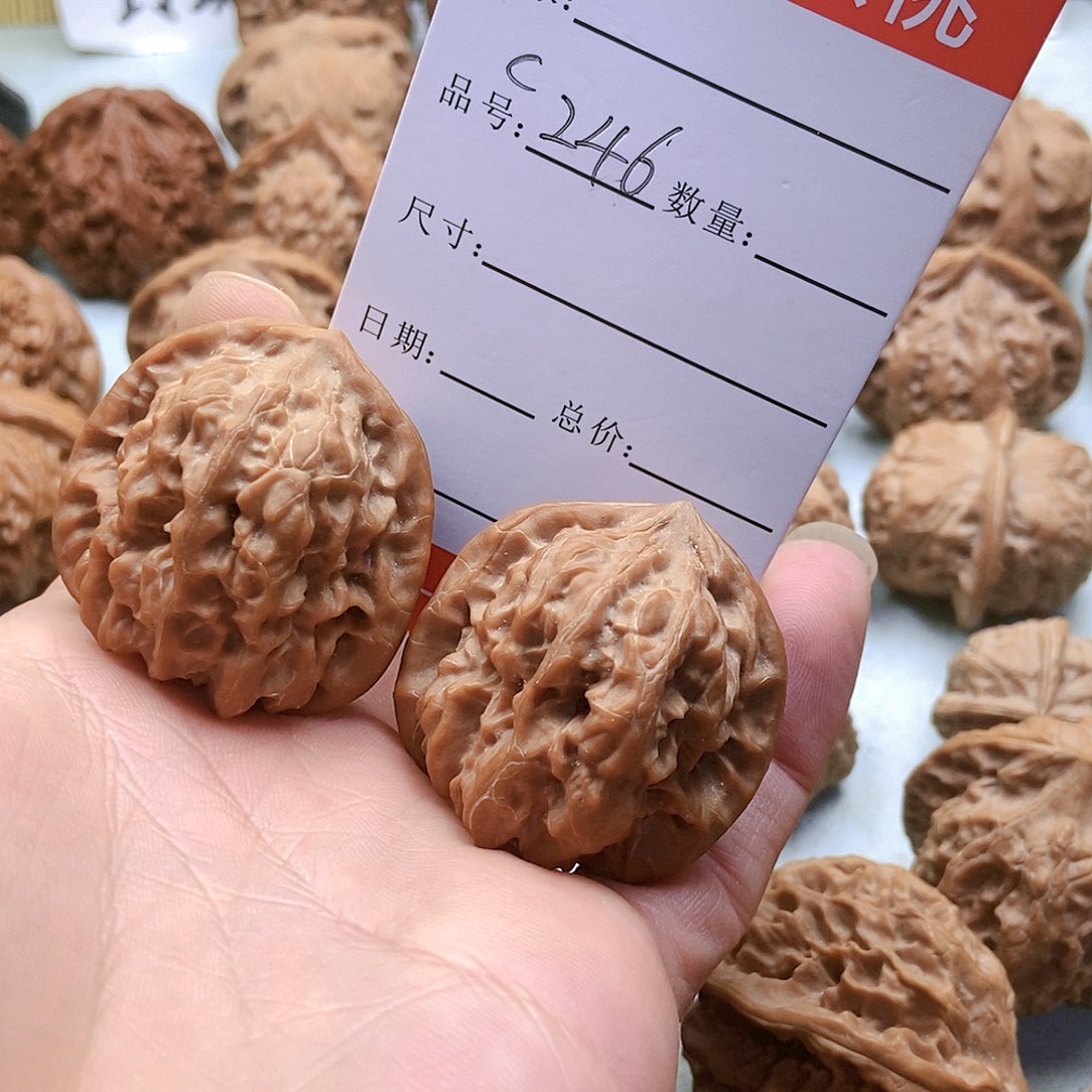 把件桃核246号龙娃37尺蜡皮