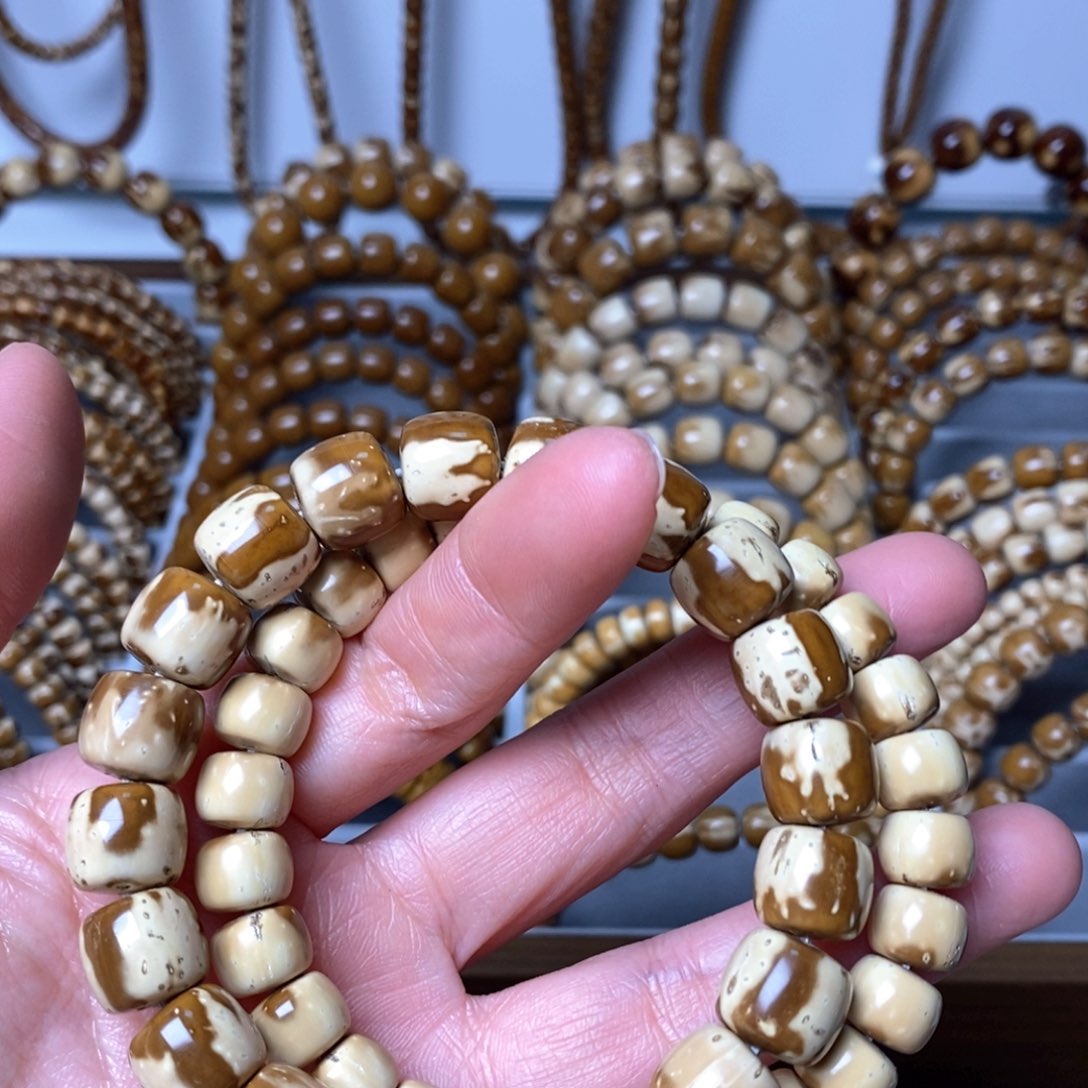 菩提手串/手链跳****跳紫金鼠瑕疵实心花皮