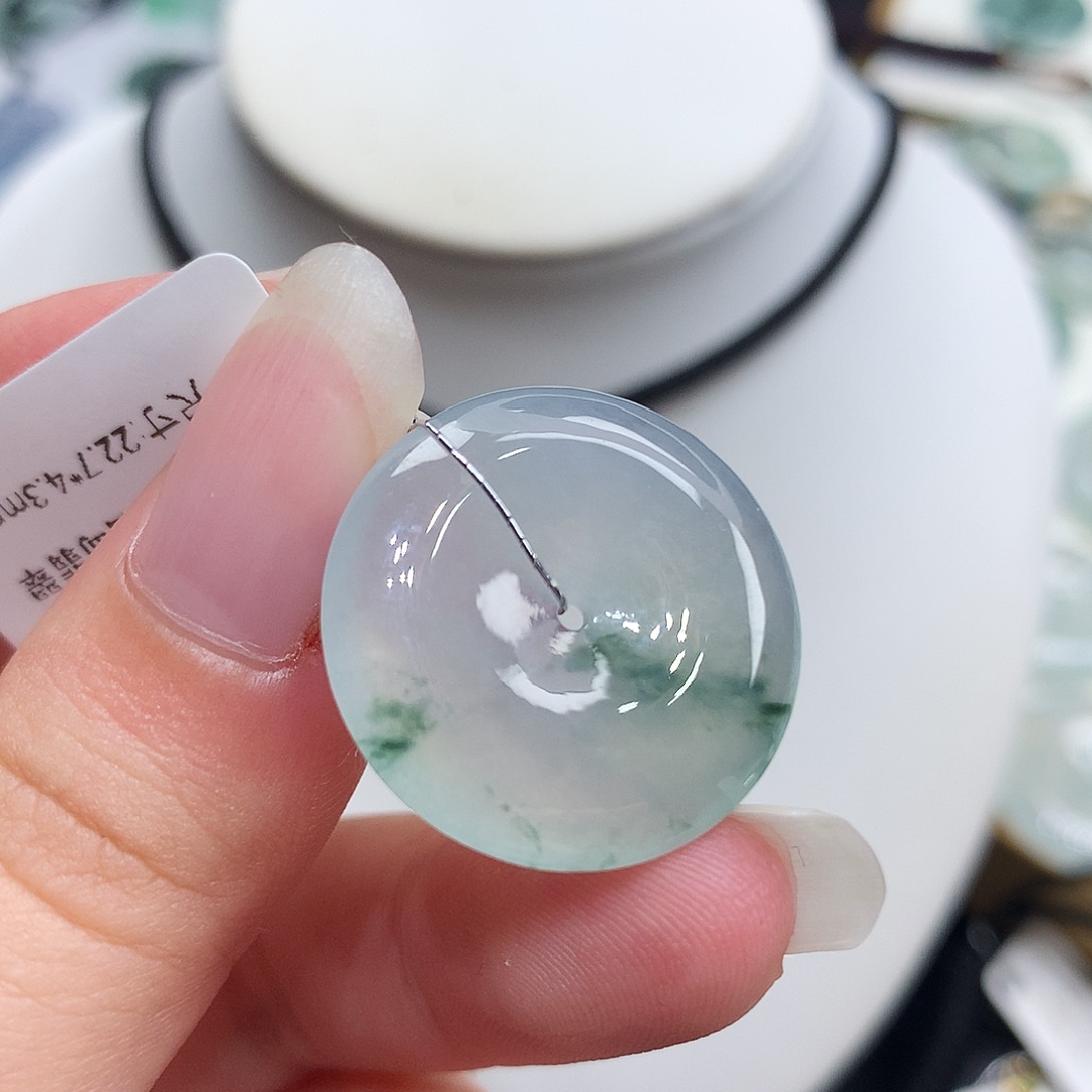 翡翠未镶嵌胸饰翡翠35，22.7/4.3