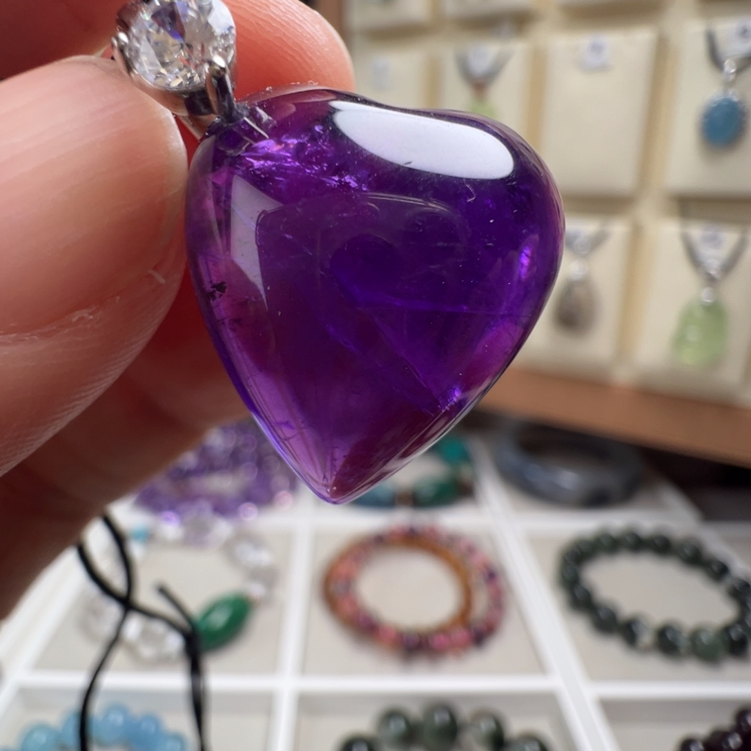 紫晶银S925镶嵌颈饰天然紫水晶