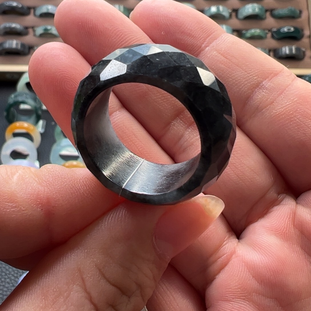 定制翡翠未镶嵌翡翠戒指24-26