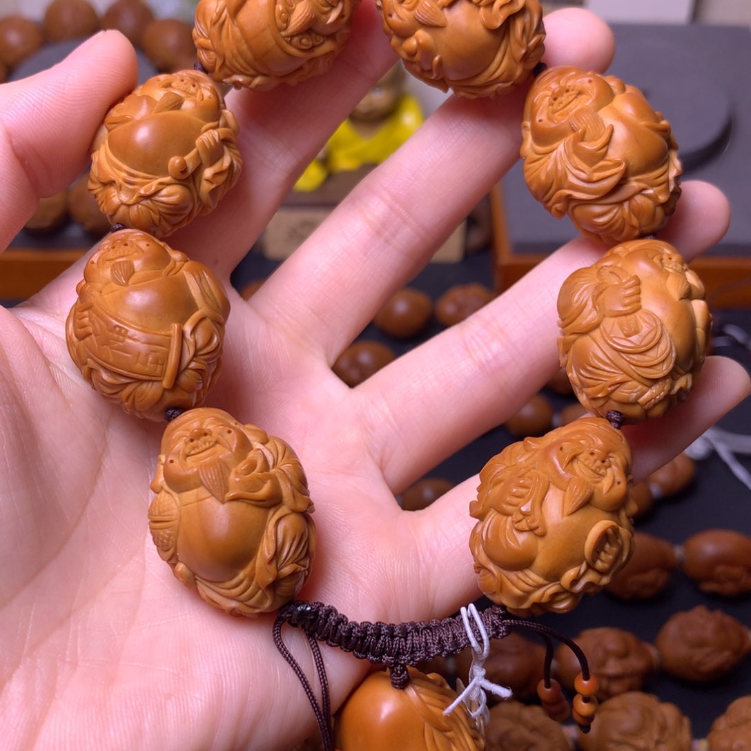 橄榄核手串/手链财神爷