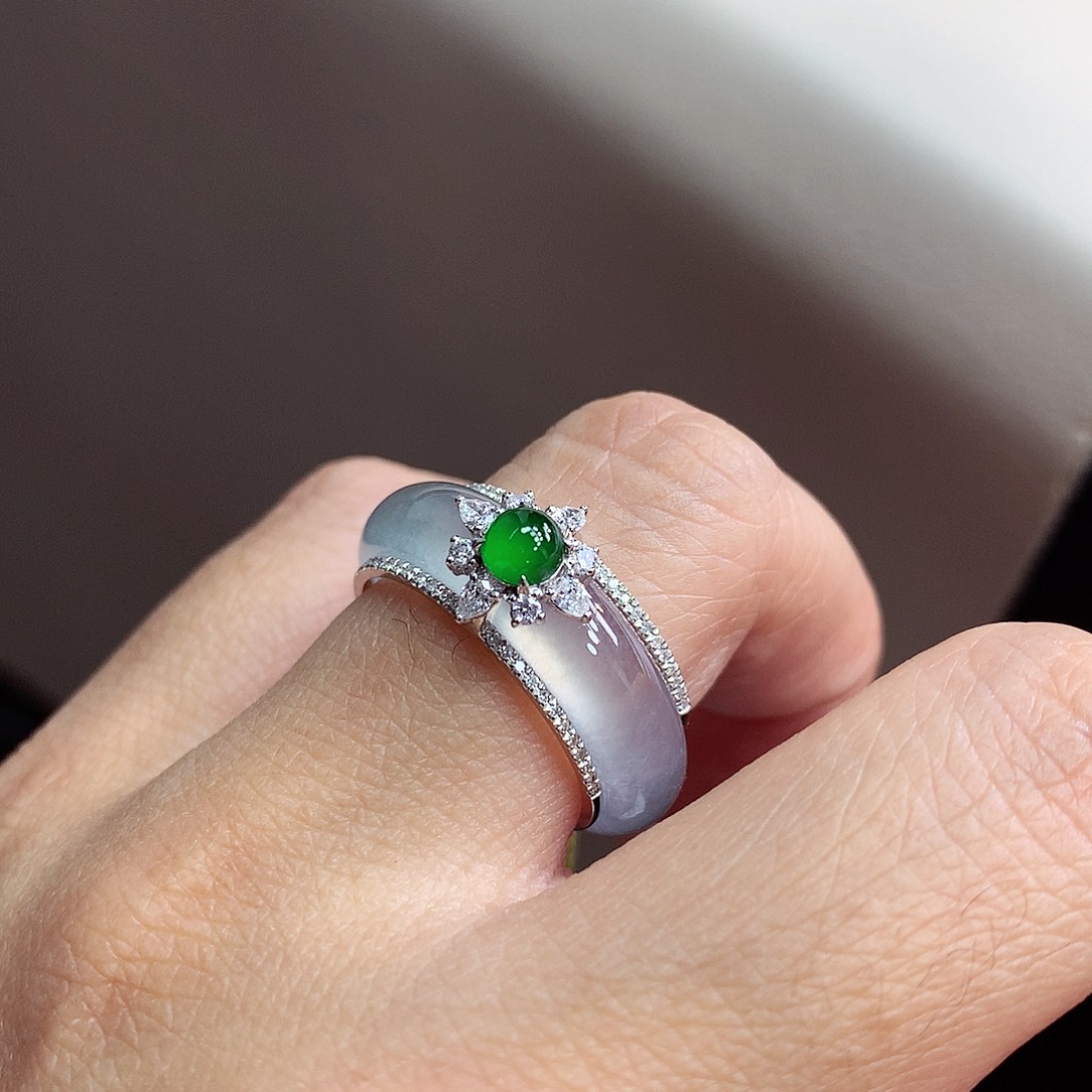 未镶嵌戒指翡翠16号一套