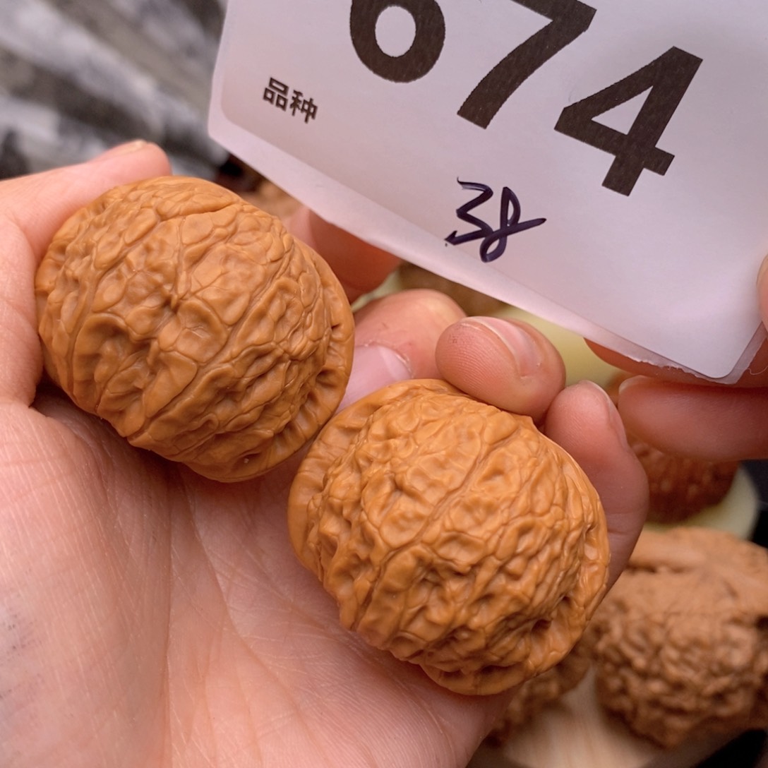 文玩核桃把件378号38磨盘乾隆