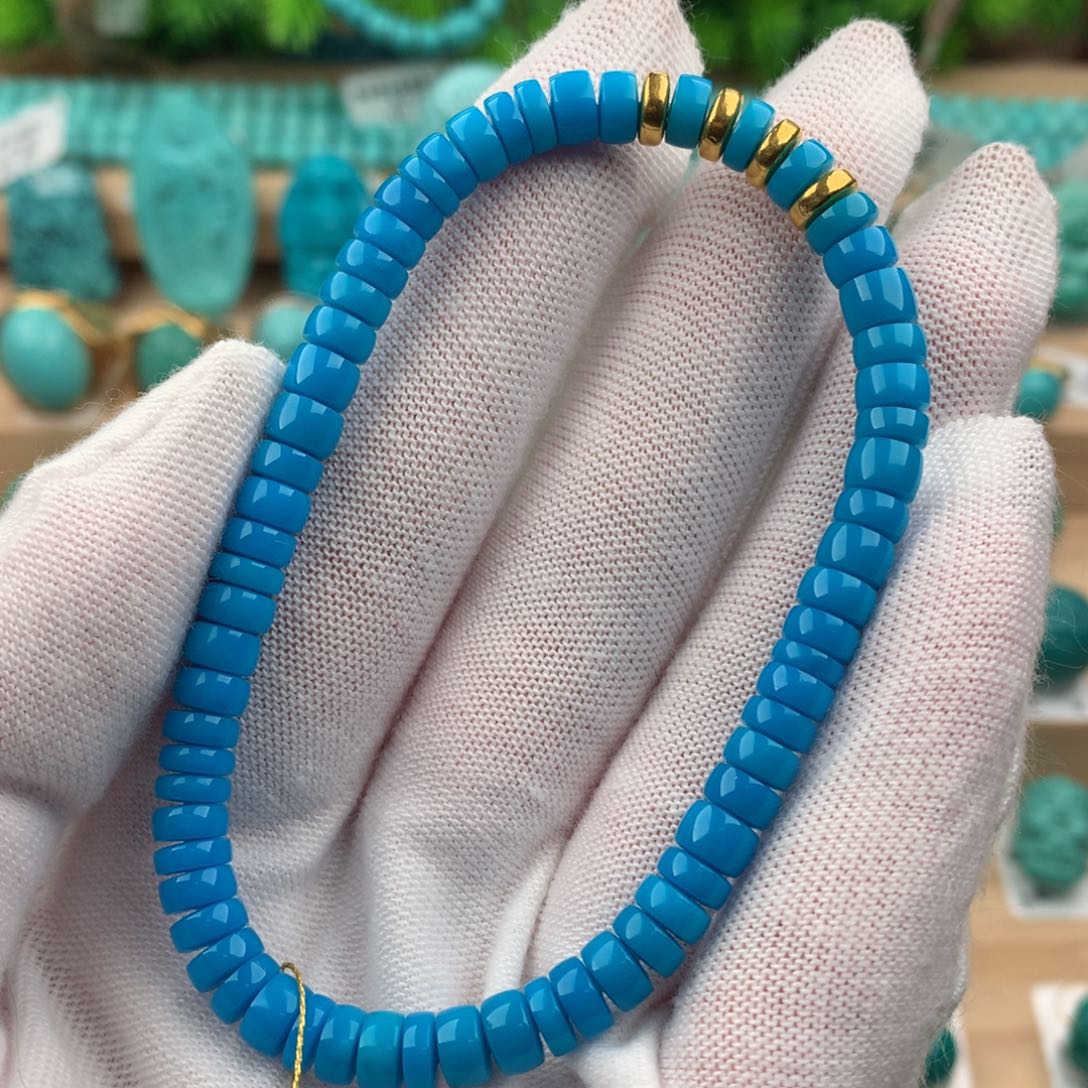 绿松石配饰足金镶嵌卡5.5