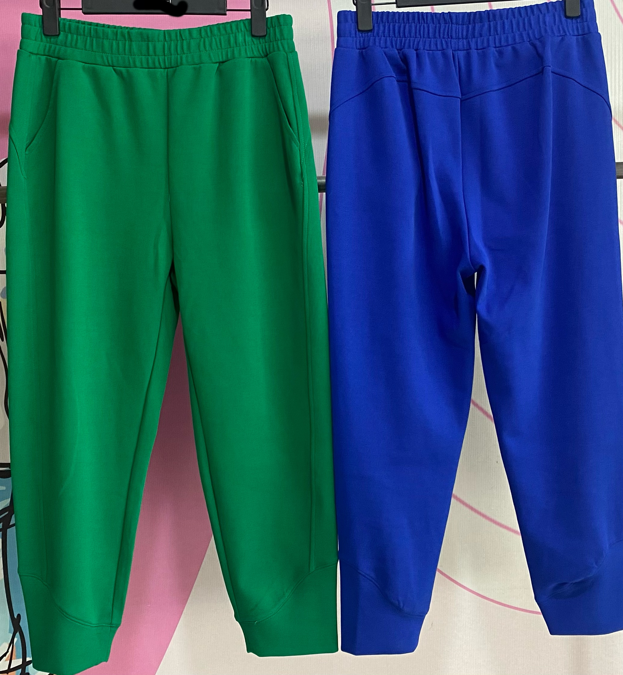 针丝缘25春夏新款拼接收口卫裤6688