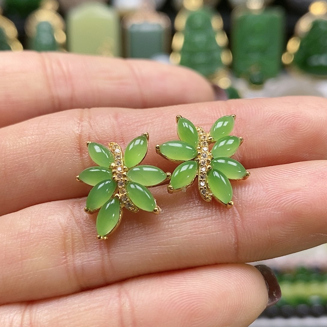 和田玉颈饰银S925镶嵌