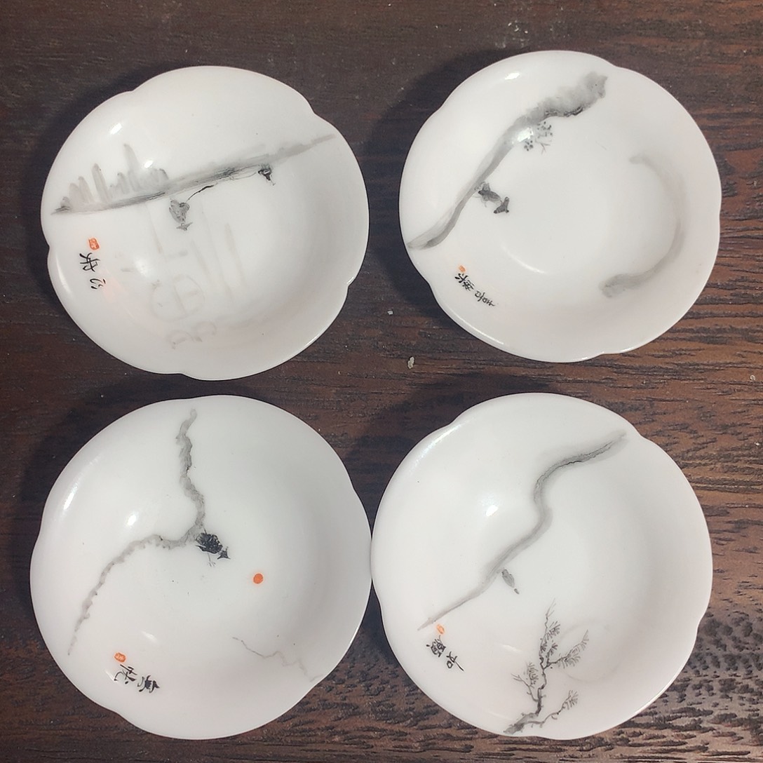 冰种手绘花边杯垫