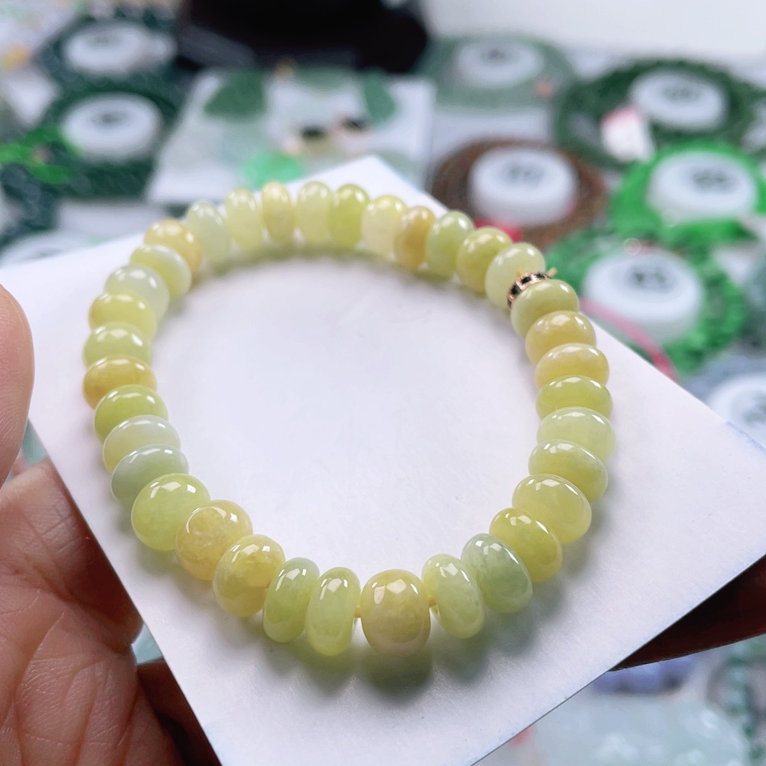 翡翠手链未镶嵌天然翡翠手串8mm