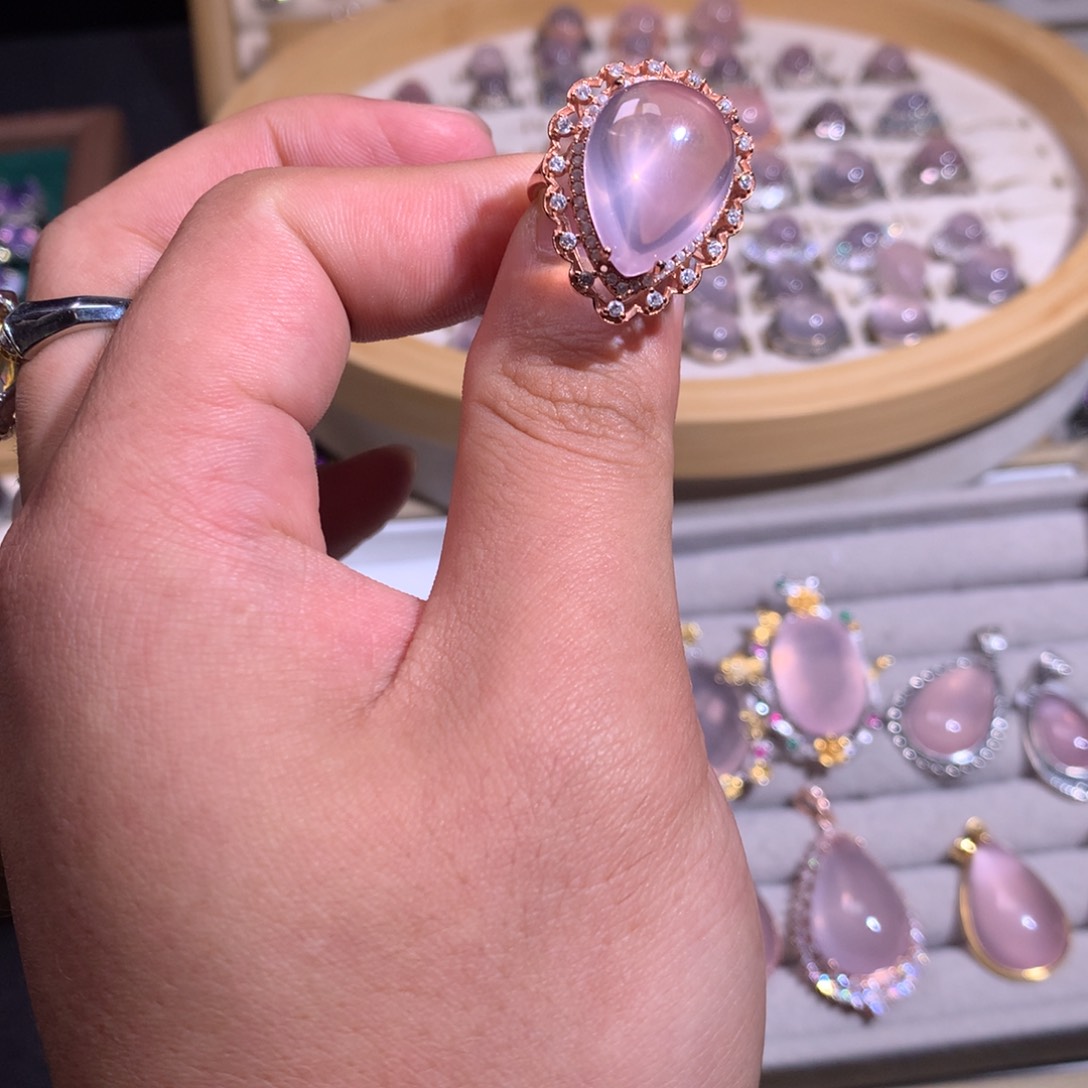 【闪购商品】水晶戒指银S925镶嵌小*?戒指