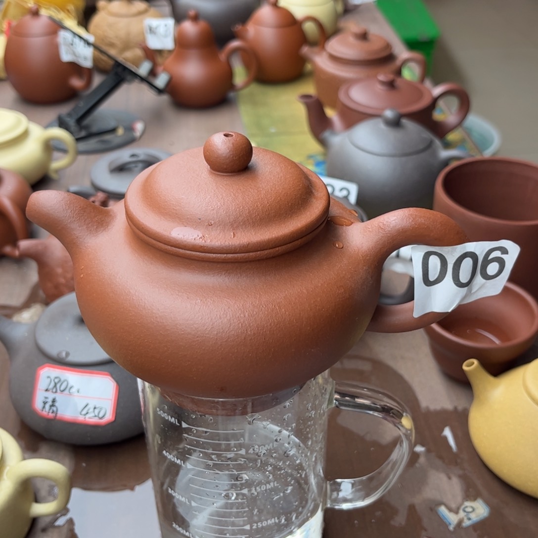 紫砂茶壶降坡泥半手390cc