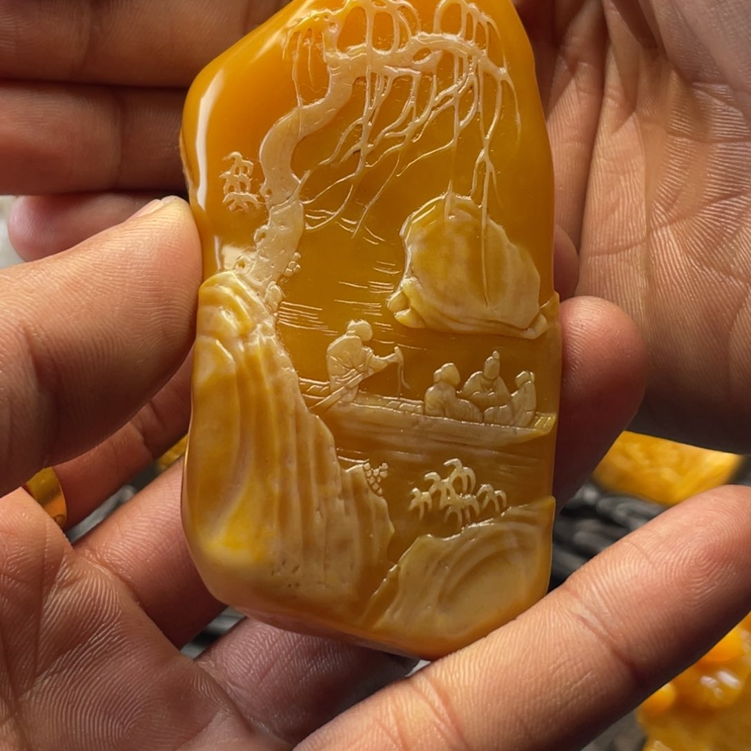 老挝石打**客寿山石雕刻