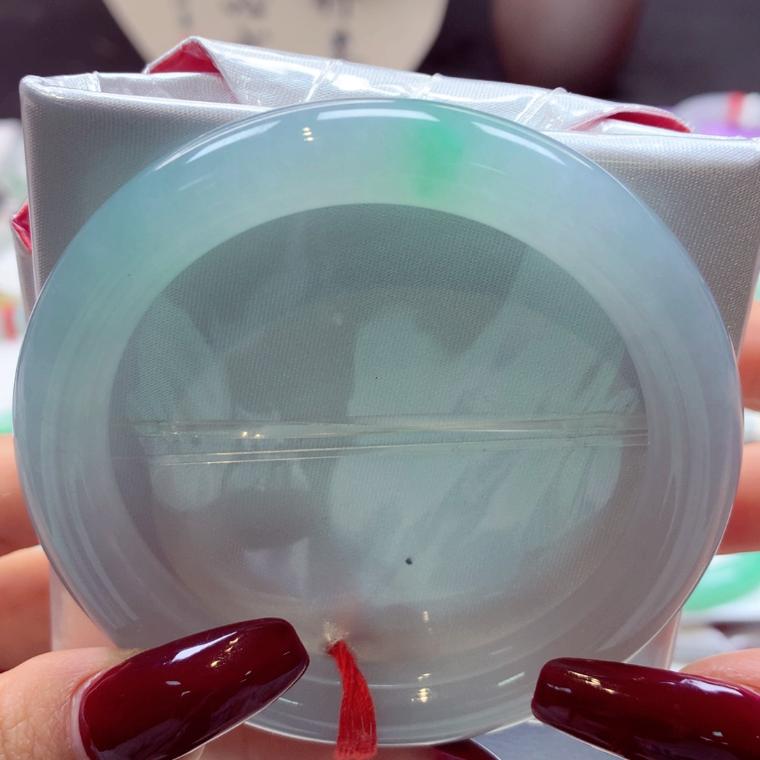 翡翠手镯未镶嵌圆条3号66