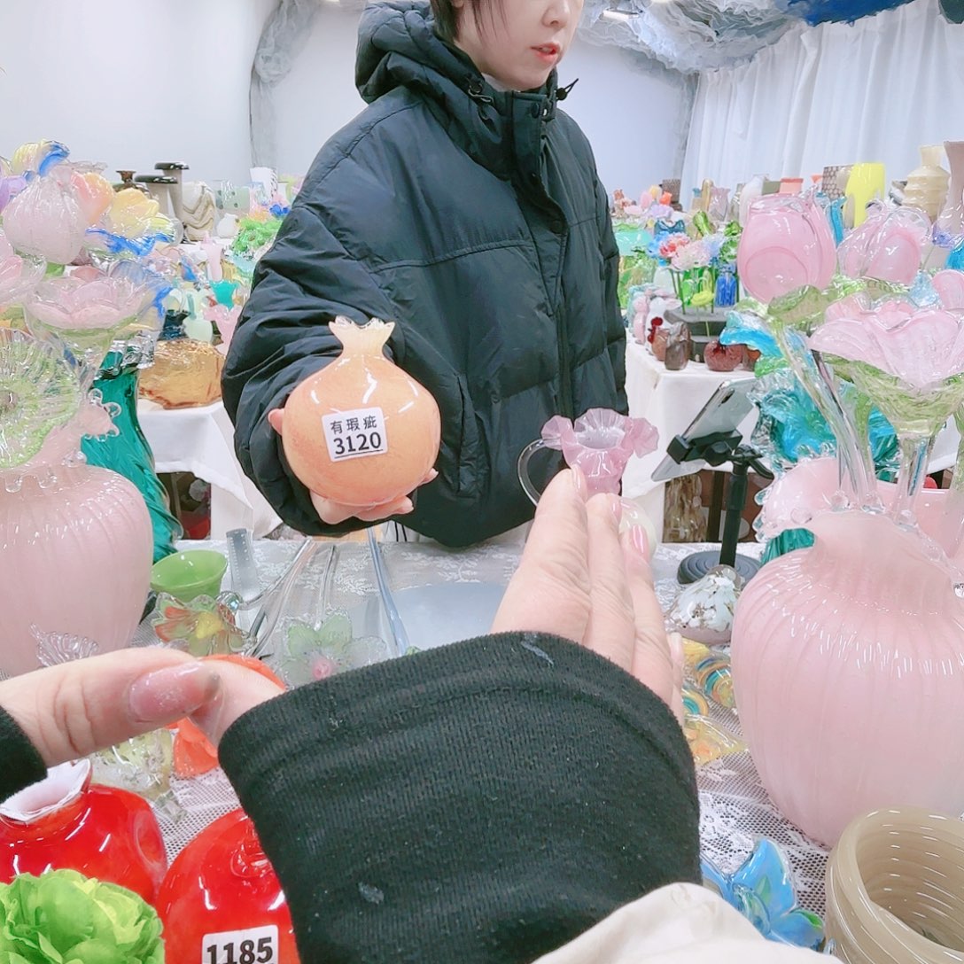 福利不退不换琉璃花瓶艺术品