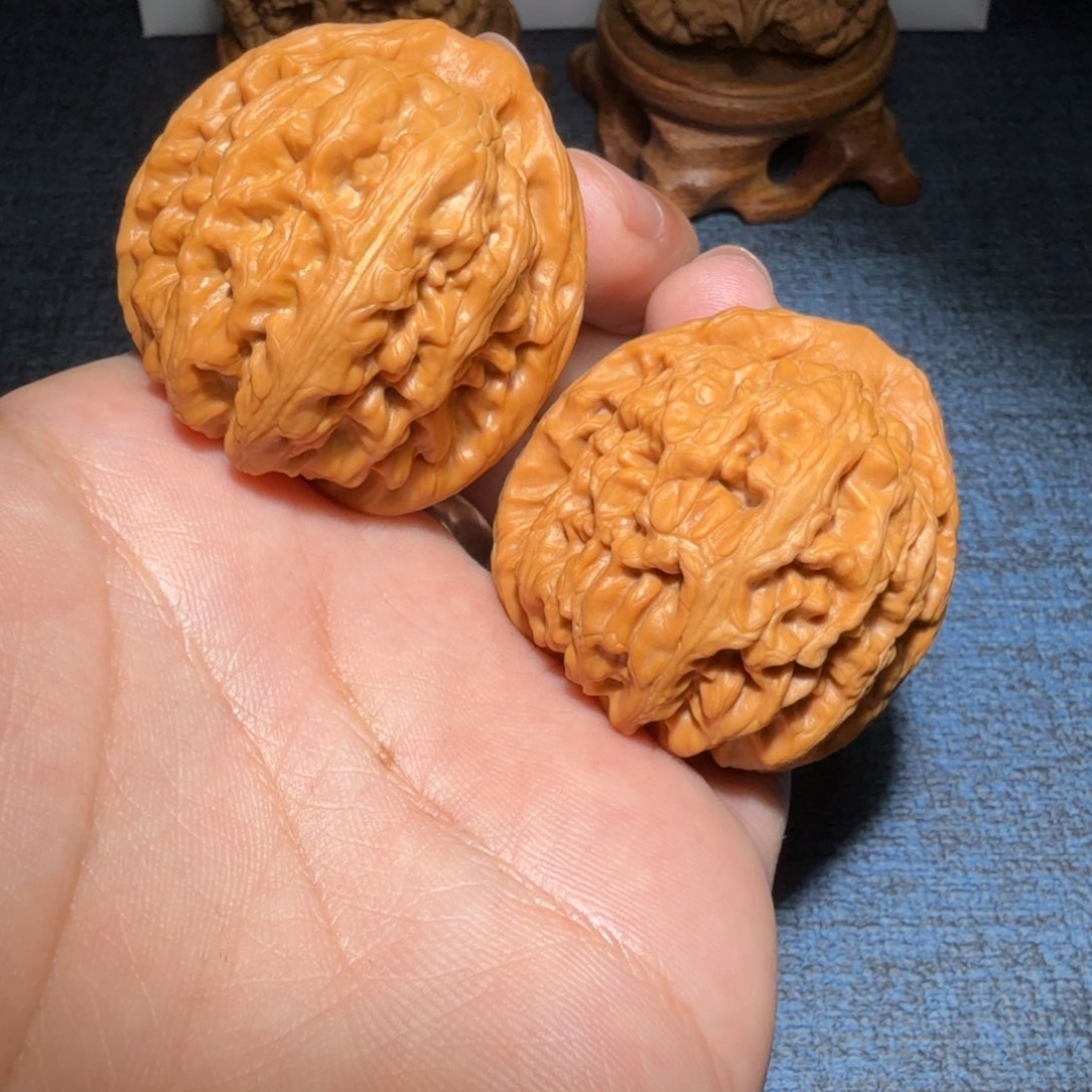 文玩核桃把件z**h红锦鲤43尺寸1264