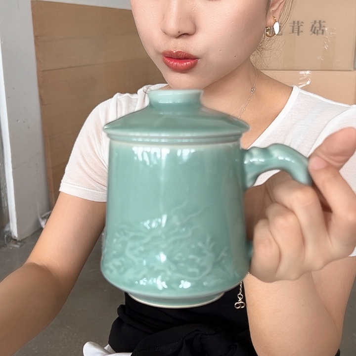 龙泉云间青瓷小米茶器