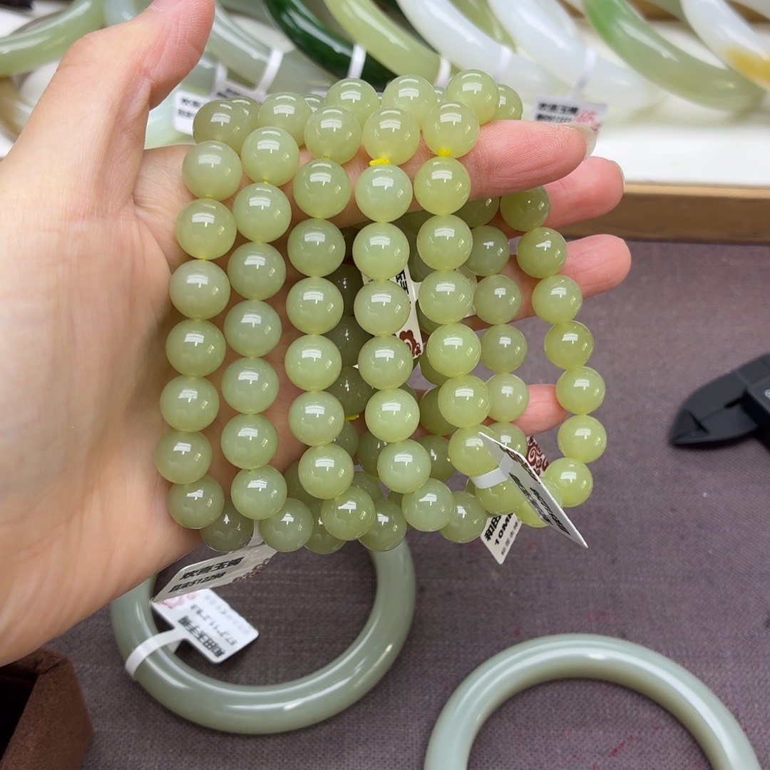 和田玉未镶嵌手链77