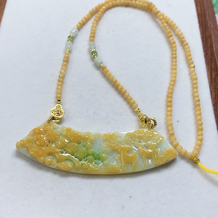 翡翠颈饰未镶嵌吊坠