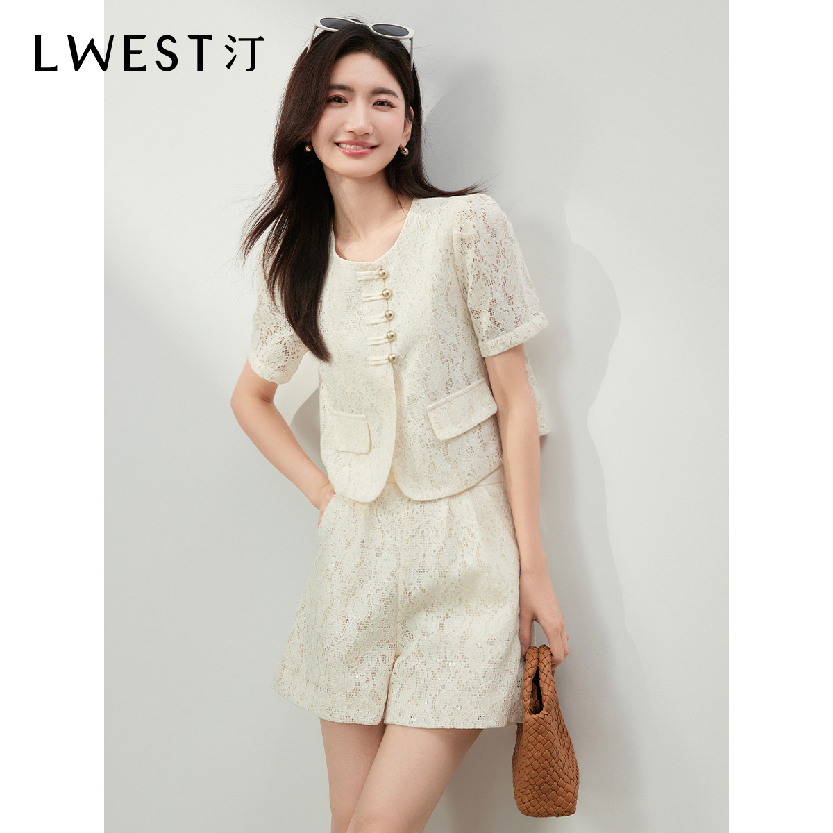 【小北姐专享】朗文斯汀盘扣上衣短裤两件套DAMG4205C09073