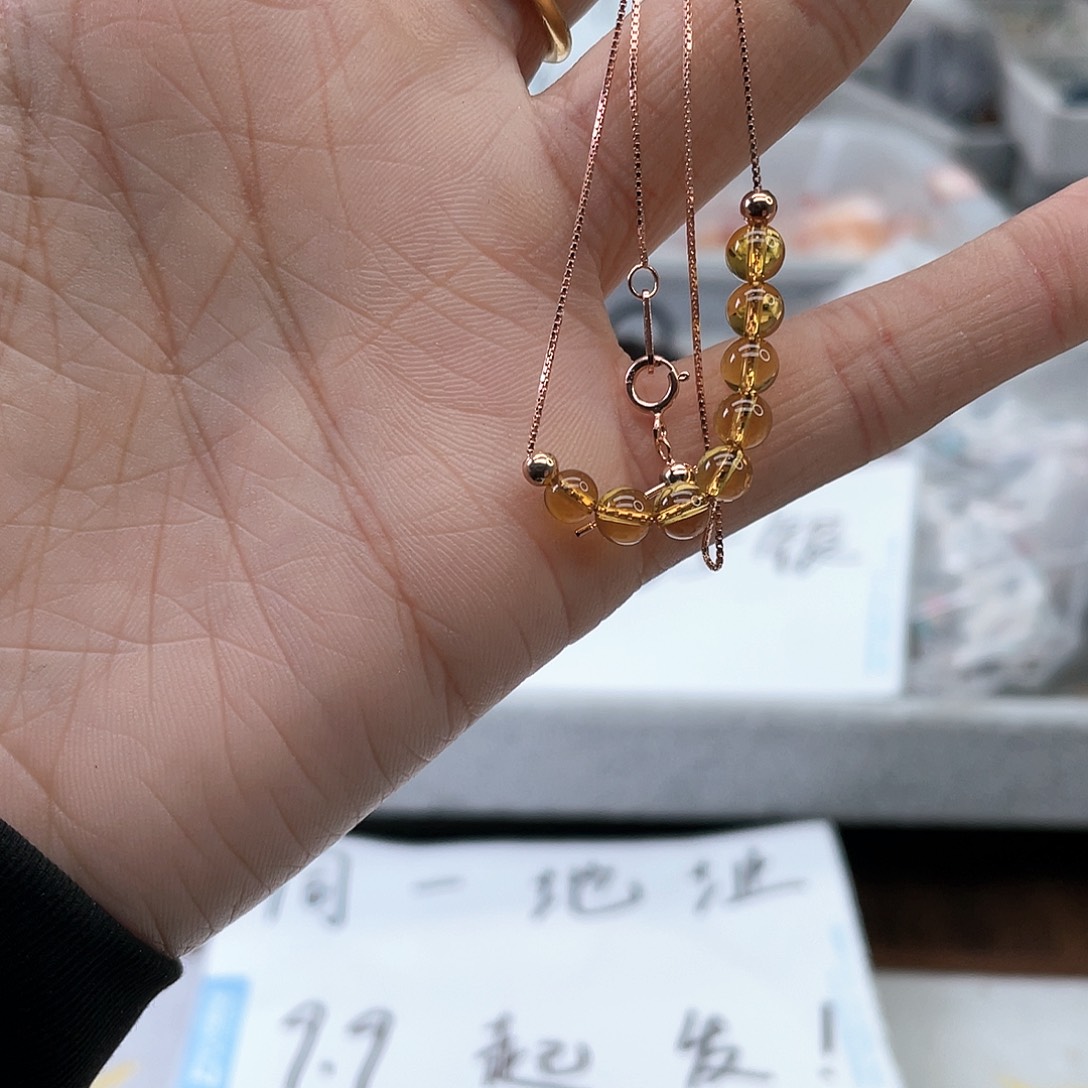 玛瑙/玉髓耳钉合金黄玛瑙项链