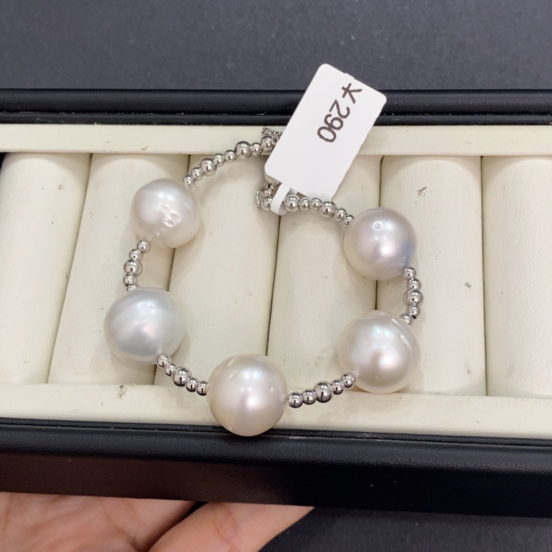 海水珍珠裸珠快***龙澳白手链不退不换忙