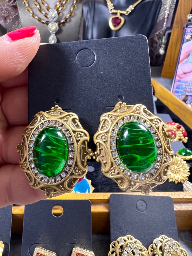 合金耳饰 合金中古耳环1004