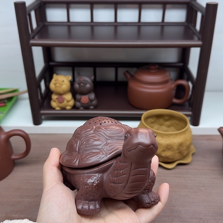 茶案紫泥乌龟茶漏