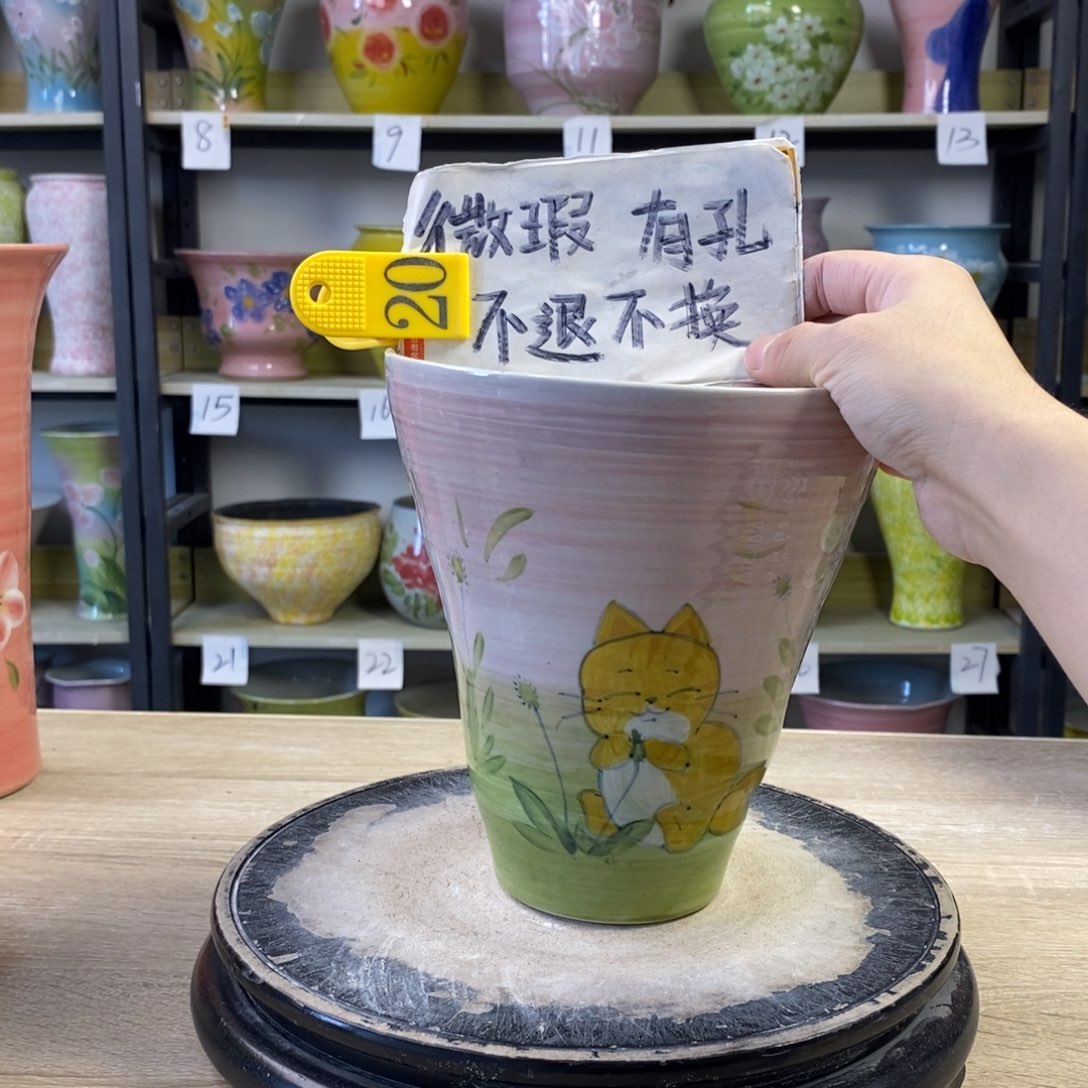 景德镇手绘陶瓷花盆