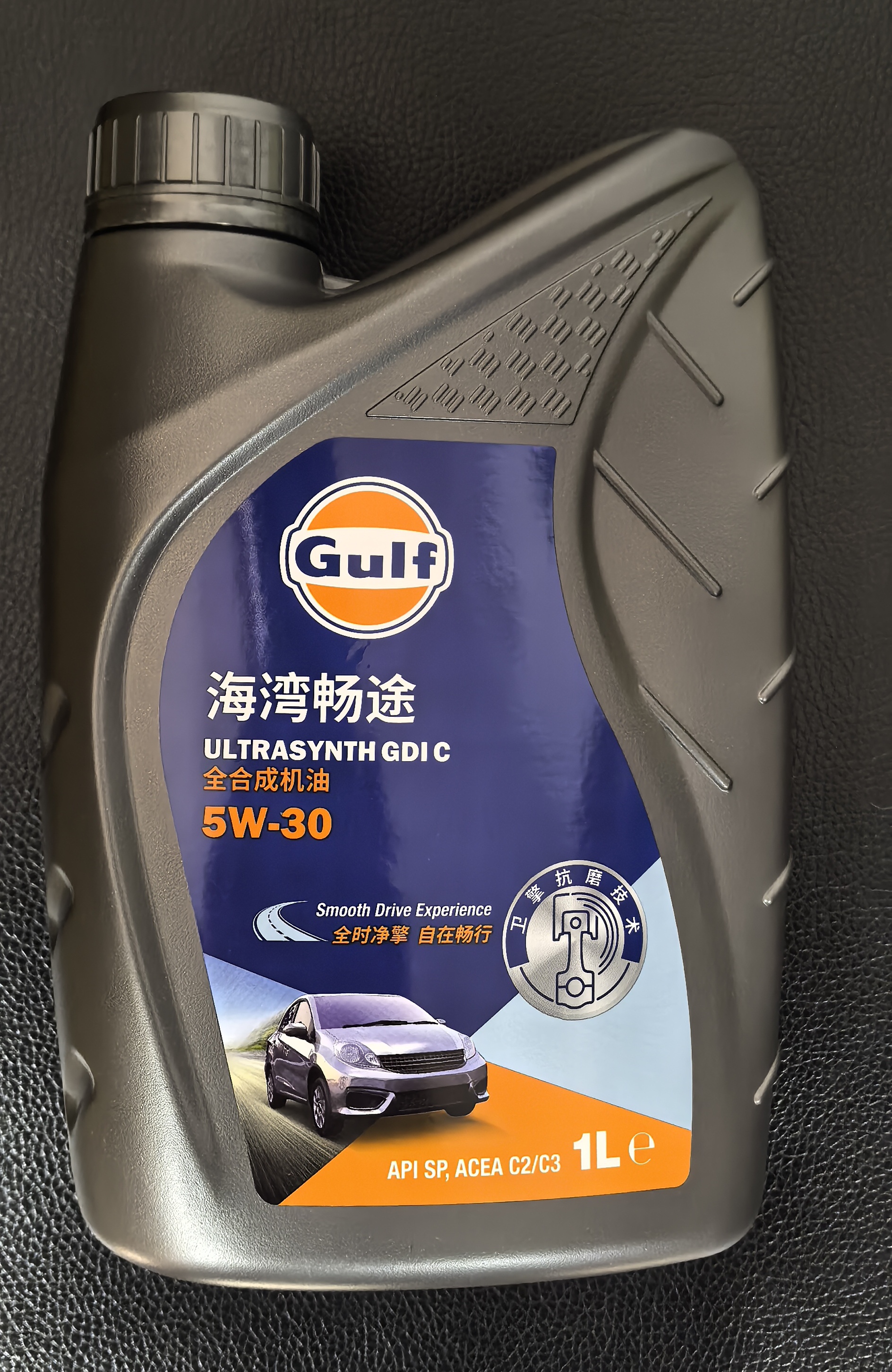 Gulf海湾畅途 5W30 全合成机油 1L 发动机润滑油 节油洁净 C2/C3