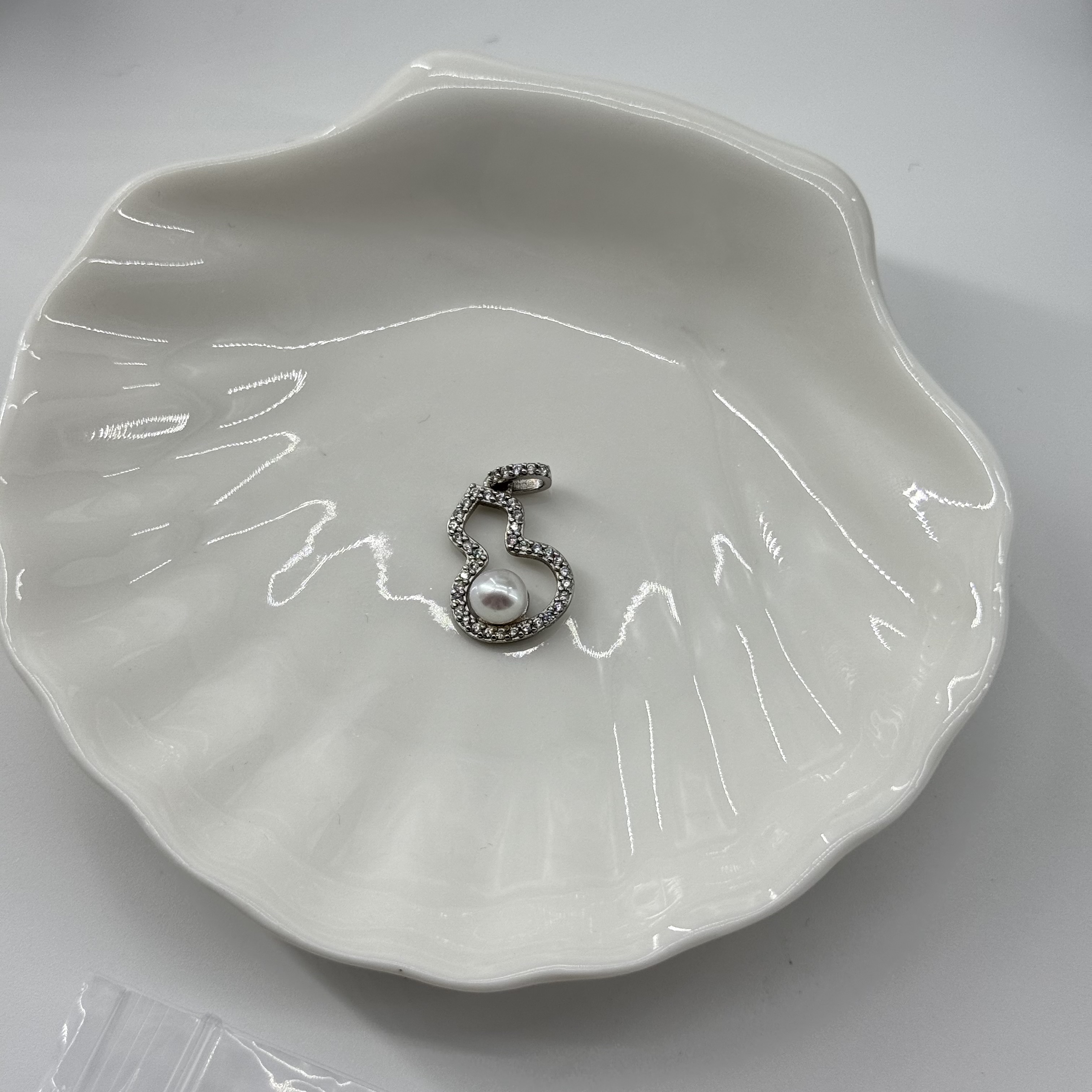 ZY0010029 S925 白色正圆葫芦珍珠吊坠 多样性发一件 