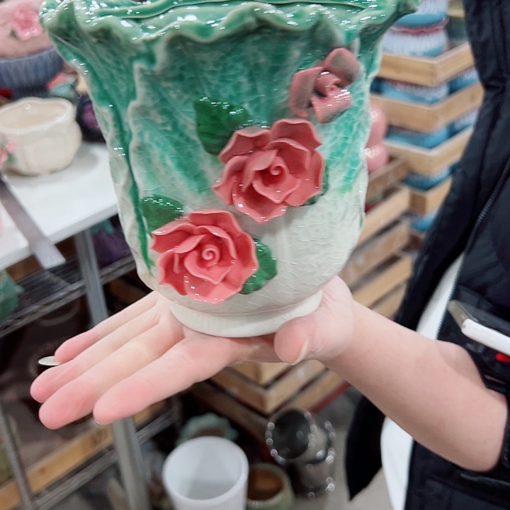 有孔.凑满10元发货多肉陶瓷花盆！