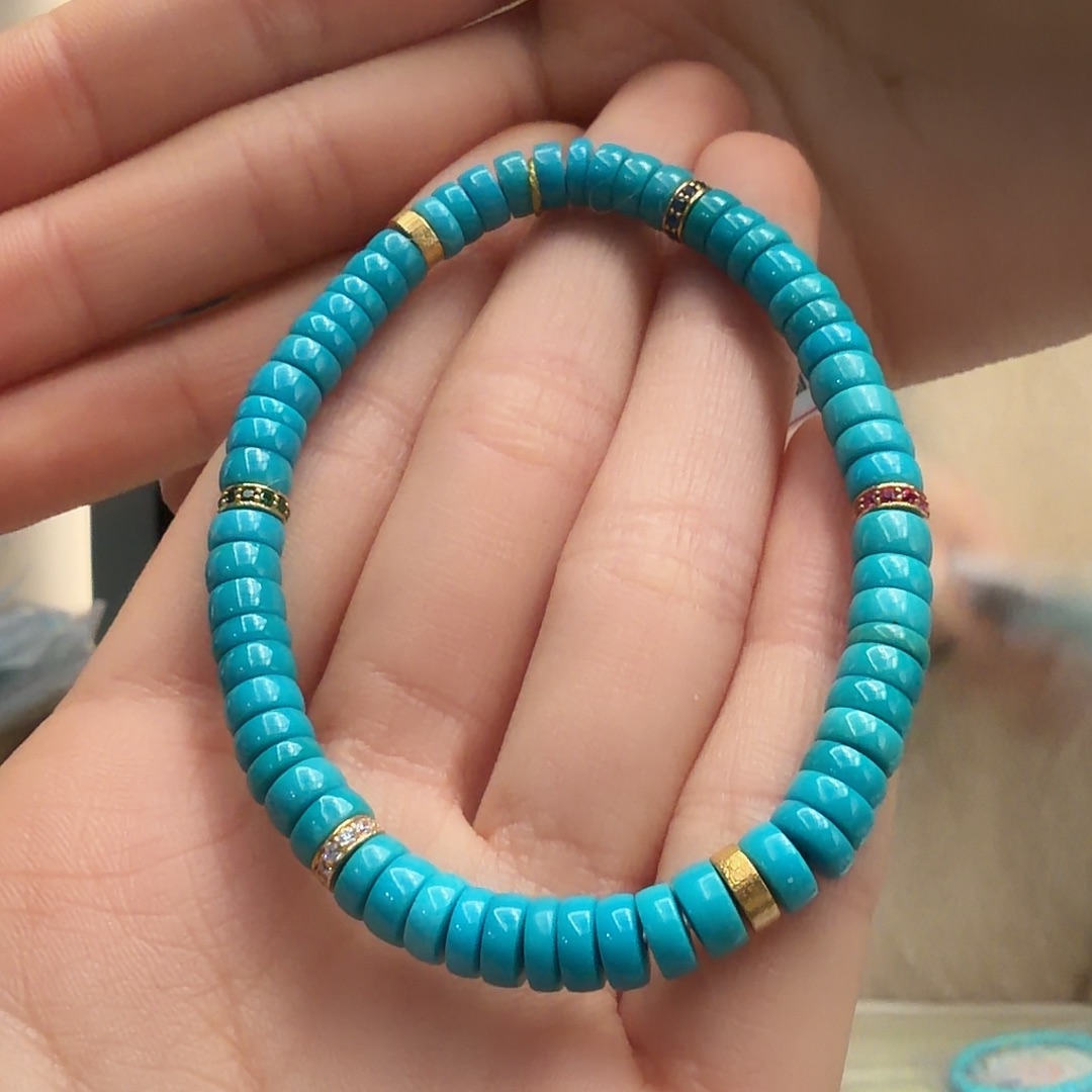 绿松石18K金镶嵌颈饰