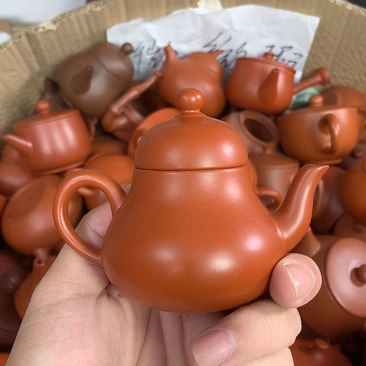 茶壶紫砂原矿朱泥茶壶茶具家用120