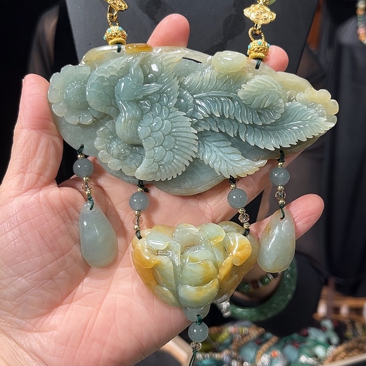 未镶嵌岫玉毛衣链