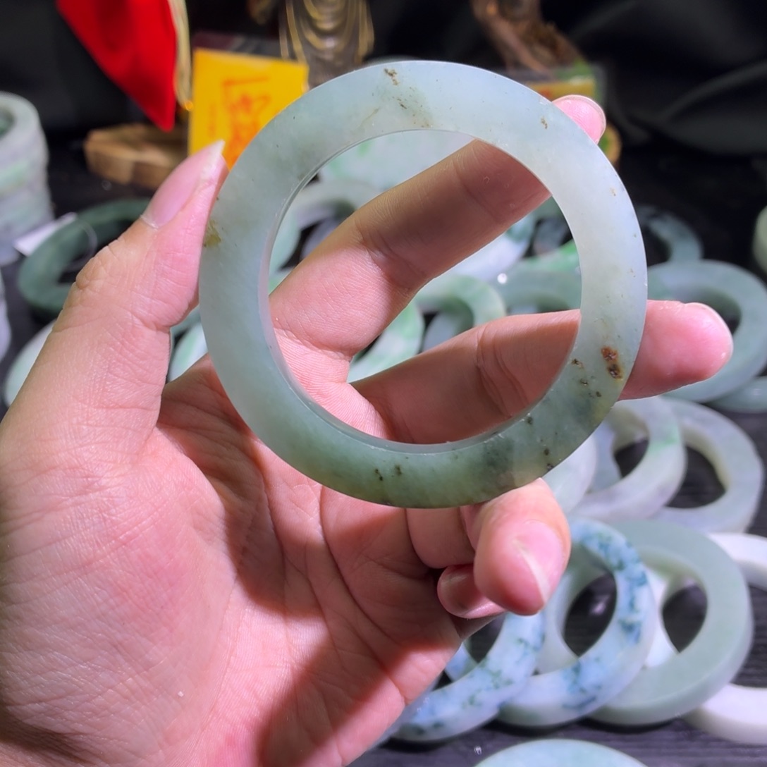 定制翡翠未镶嵌天然翡翠A货毛胚手镯定制