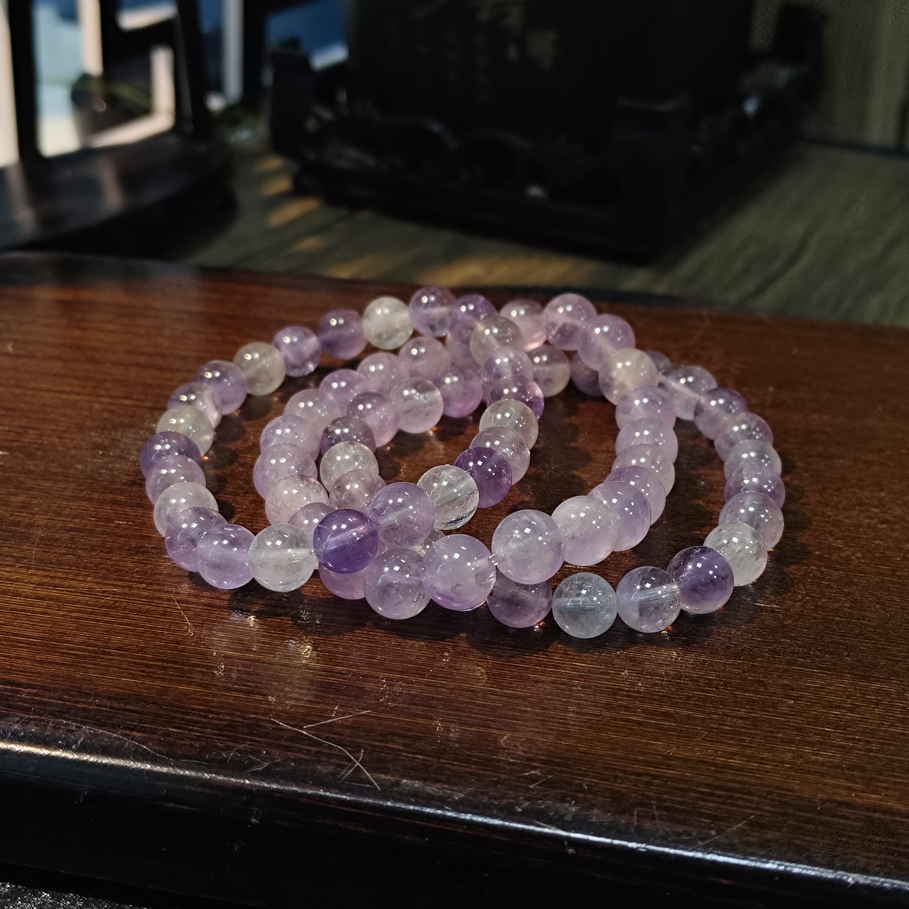 【书记甄选】天然紫水晶单圈手链 多样性发一件 约7mm  6406GD