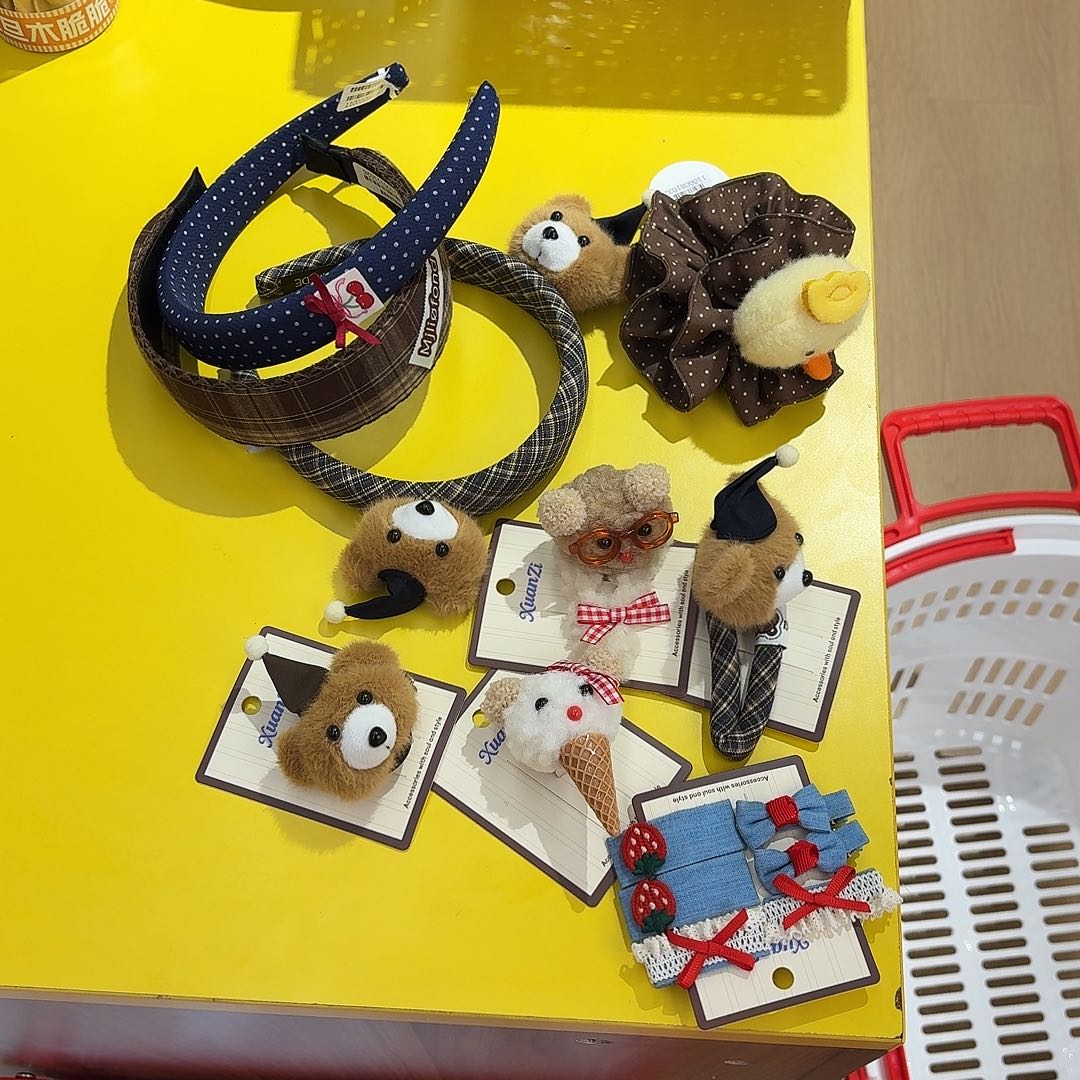 布艺铁合金发饰组合9件