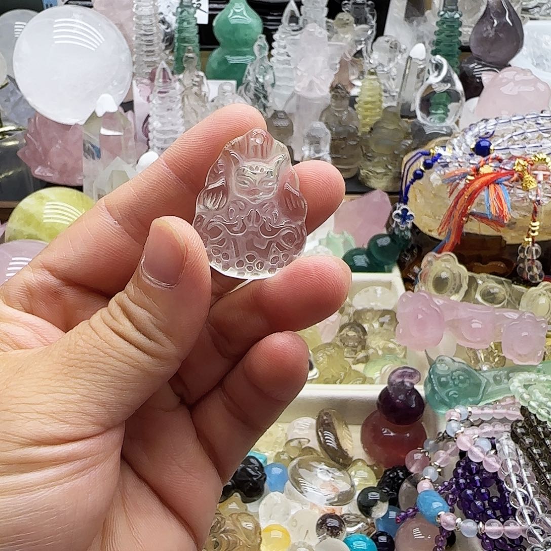 车挂未镶嵌水晶摆件