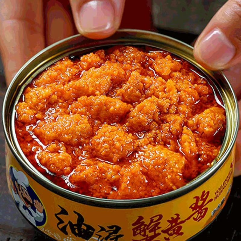 正宗大闸蟹蟹黄酱即食可拌面条捞拌饭的海鲜酱料
