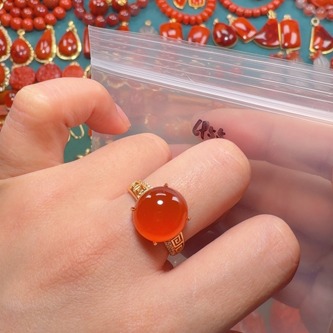 南红玛瑙南红银S925镶嵌