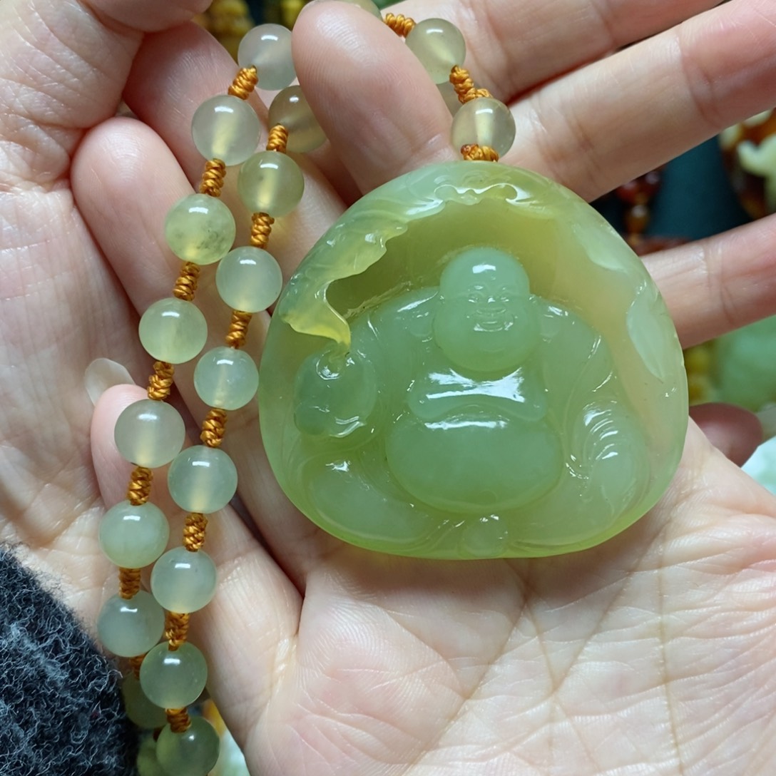 岫玉吊坠(赠链)未镶嵌鑫**园