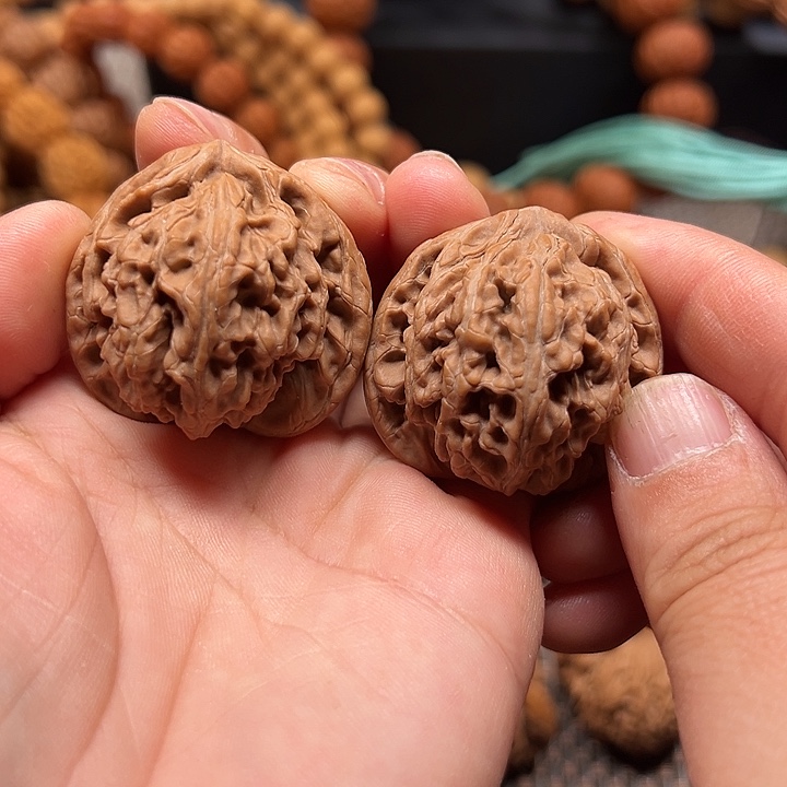 文玩核桃把件38玉华宫