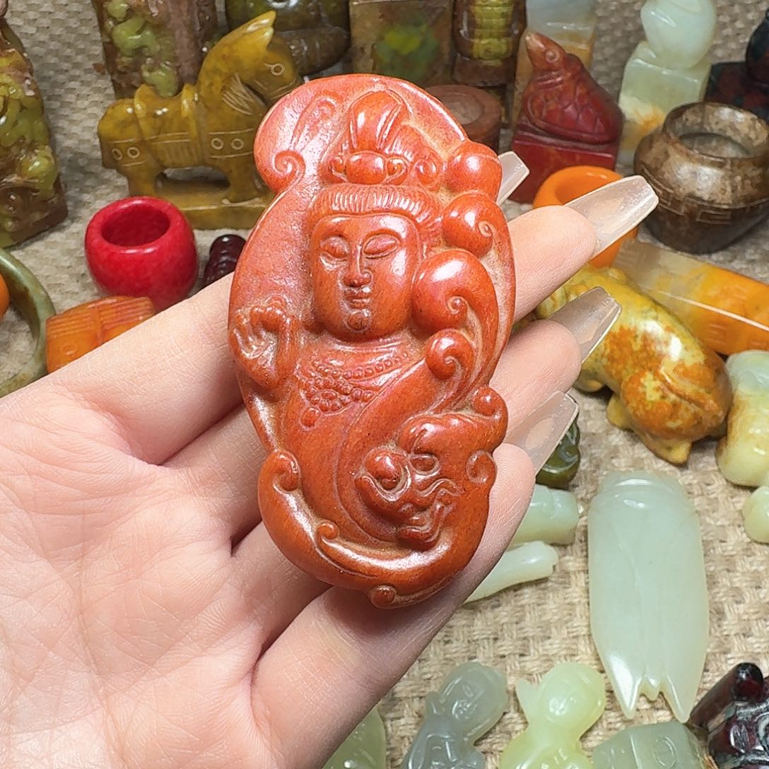白玉菩提吊坠挂件