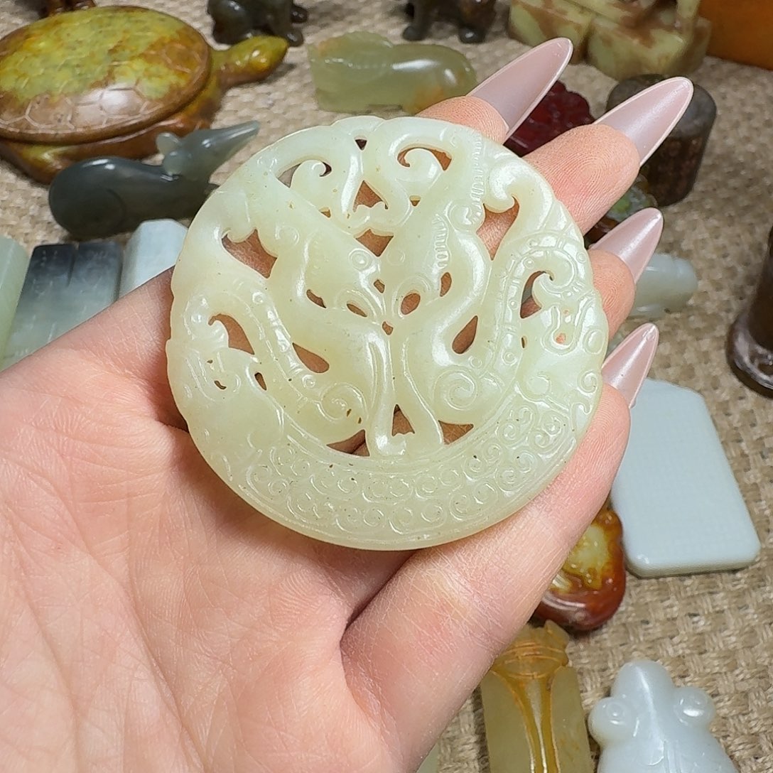 白玉菩提吊坠挂件